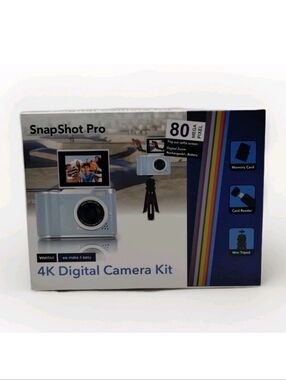 Vivitar SnapShot Pro 4K Digital Camera Kit Selfie Screen 80Megapixels W/Case NIB